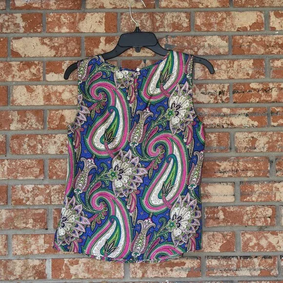 Talbots Multicolored Silk Top - Picture 2 of 3